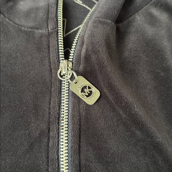 Michael Kors Velour Cowl Neck Full Zip Jacket SIZE M 🎟️ - Picture 2 of 5